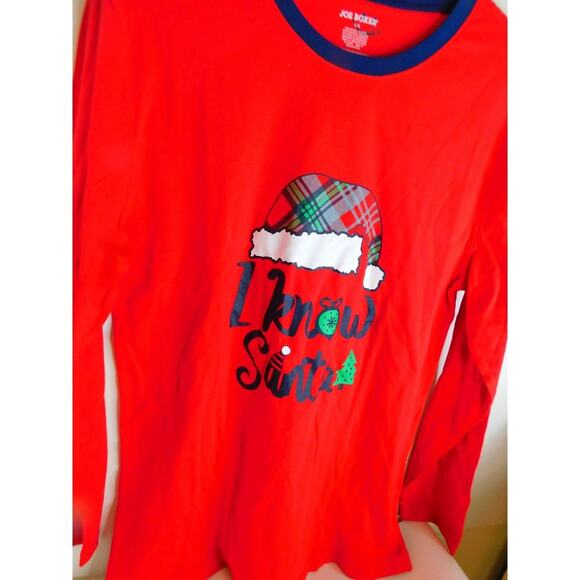 Joe Boxer I Know Santa & Teddy Bear Christmas Shirts Size Large SET Of 2 - Picture 8 of 12